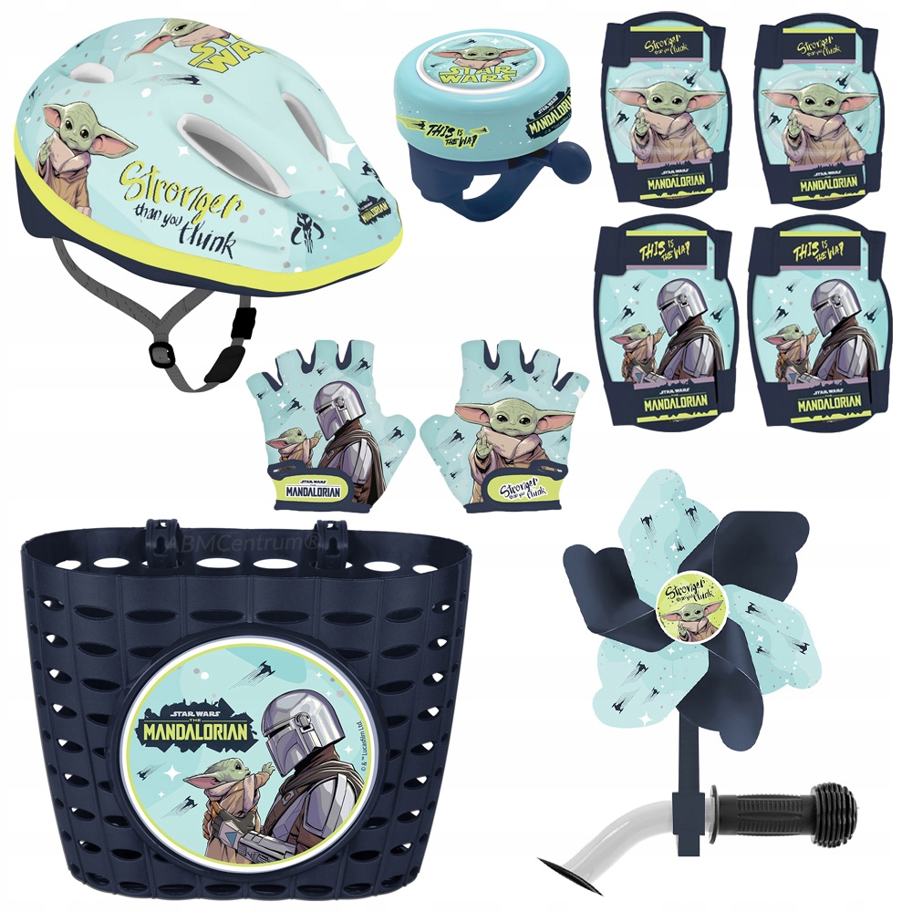 4x ochraniacze kask koszyk rękawiczki dzwonek wiatraczek Star Wars Mandalor