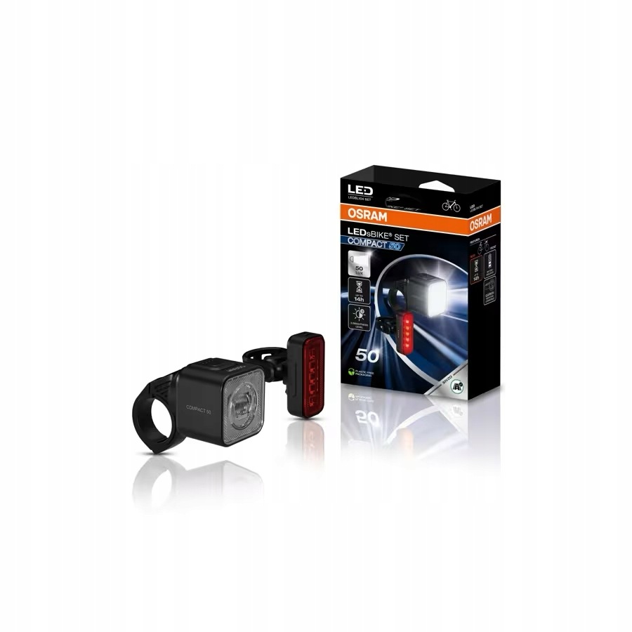 Osram LEDsBIKE Compact 50 Set zestaw lampek rowerowych Led 50 lx