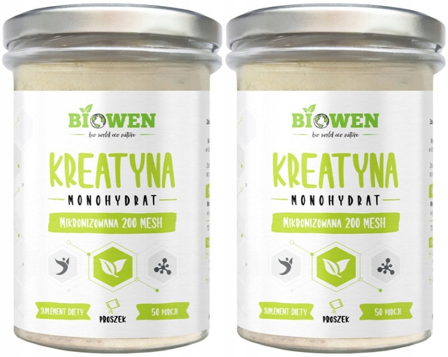 Biowen Kreatin Monohydrát 2x250g Cvičná výkonnost Síla svalů Výkon