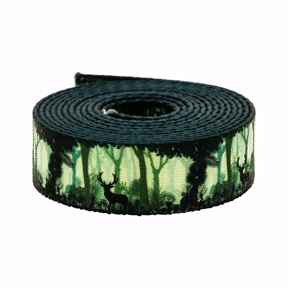 Popruh s potiskem Sublimace Forest Deer 48 m hladká 1,7 mm 25 mm