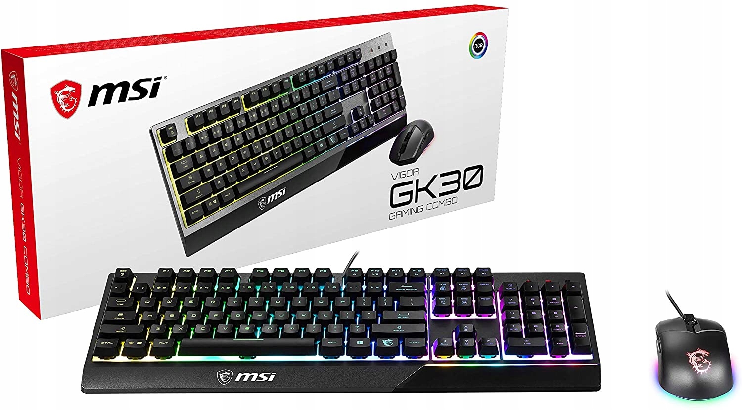 Zestaw klawiatura i mysz MSI Vigor GK30 FR Combo czarny
