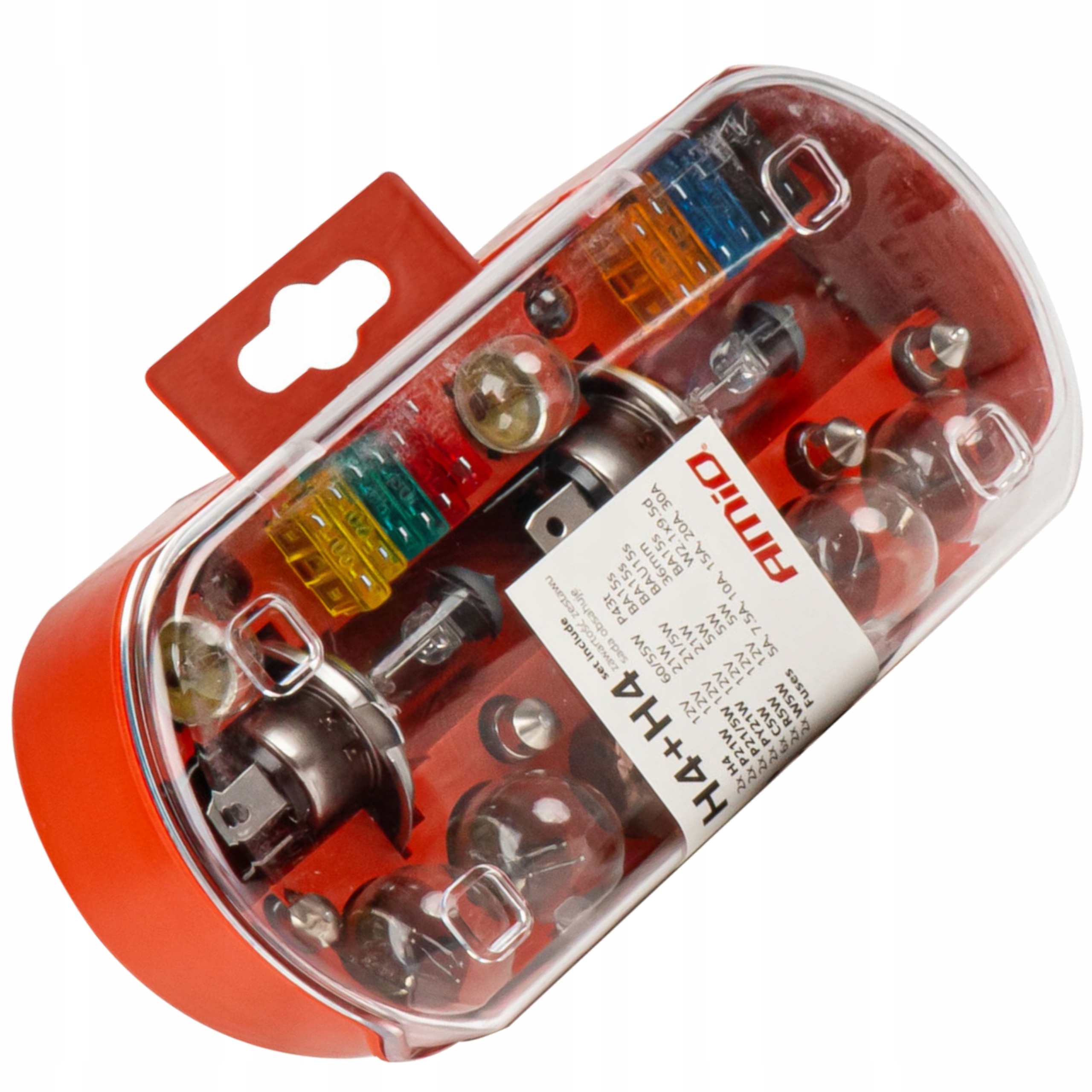 Zestaw żarówek zapasowych bezpieczniki 30 szt. H4 H4 03958 Homologacja