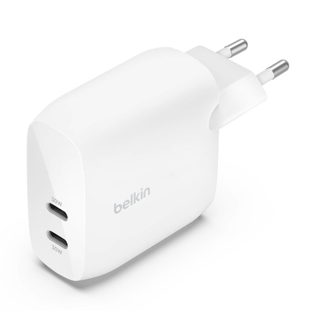 Belkin Nabíječka 60W, 2x Usb-c Pd Pps 30W, bílá