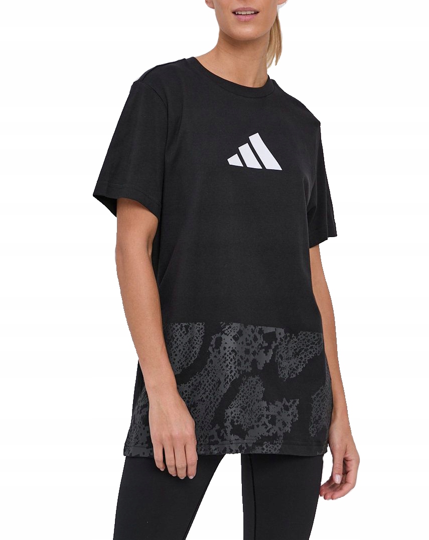 

2596 Koszulka Adidas Damska T-shirt Czarna S
