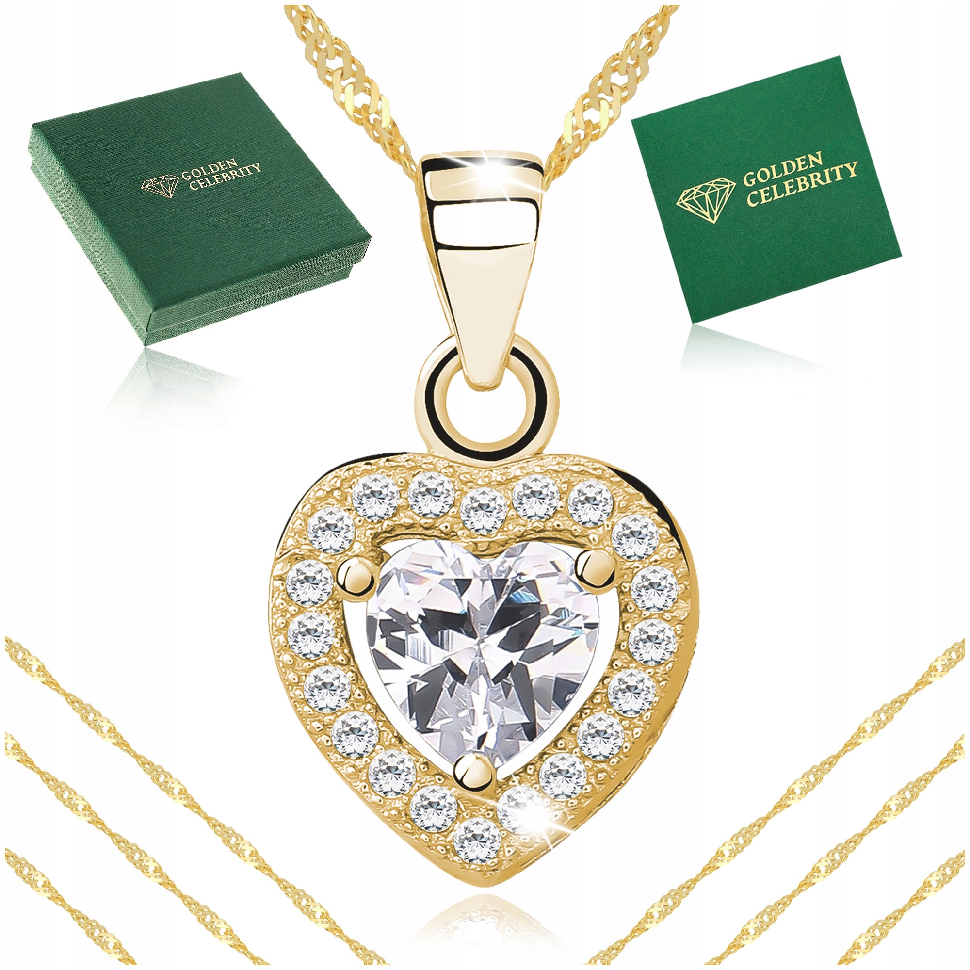 Zlatý Řetízek Se Srdíčkem 925 Dárek Pro Dívku K 18. Narozeninám 14K