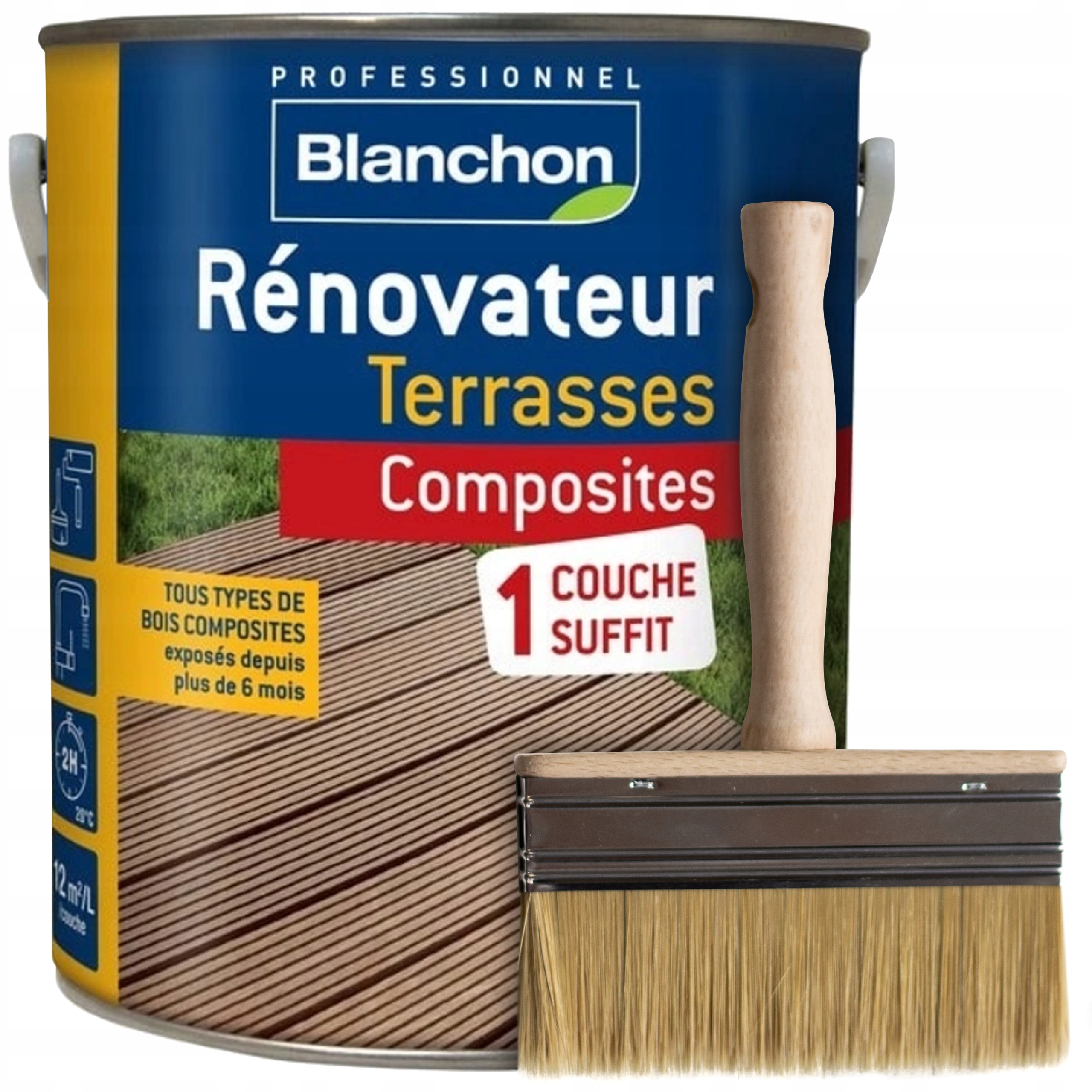 Blanchon Renovátor pro kompozitní terasy 2,5 l Štětec pro aplikaci