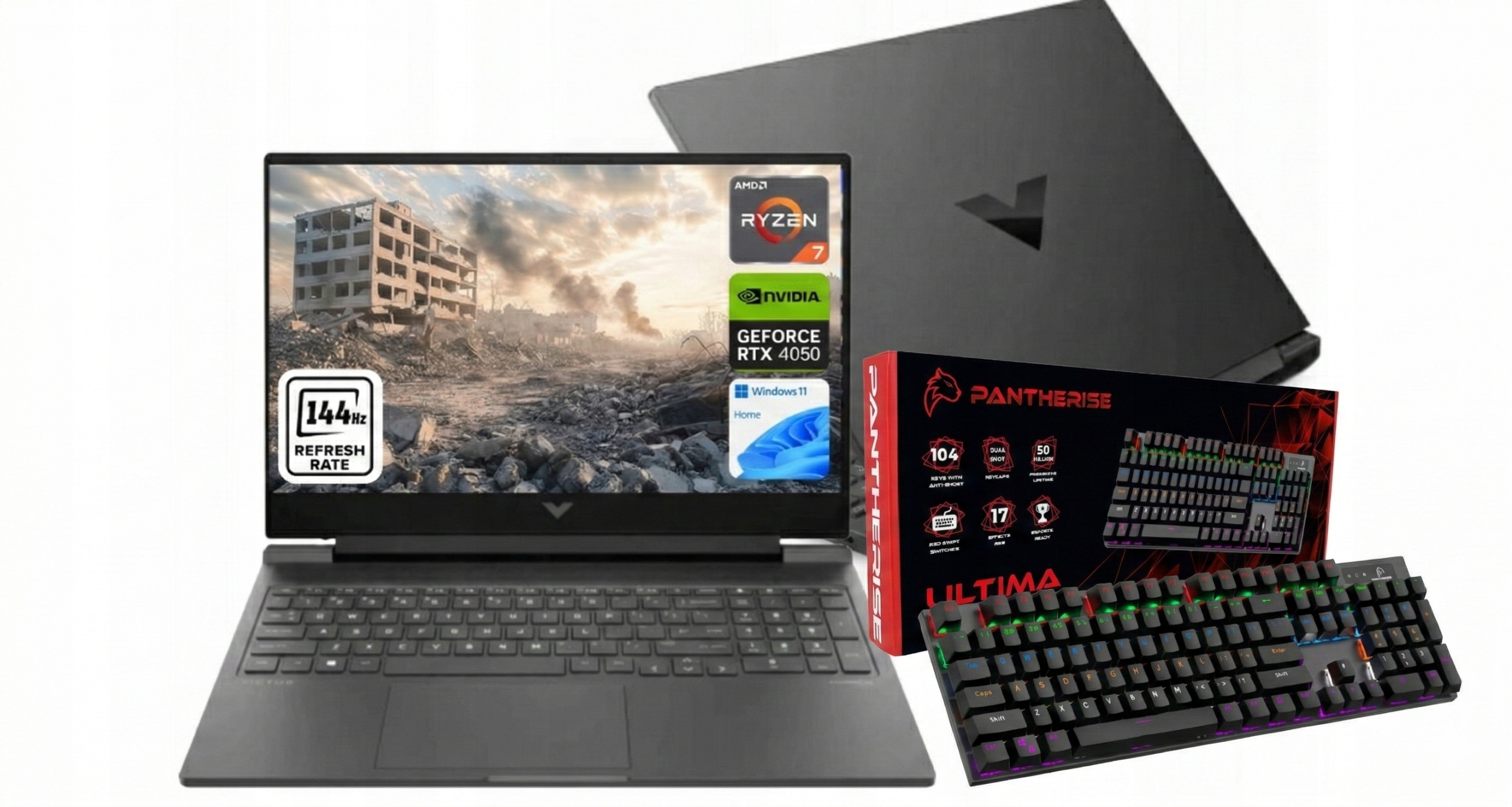 Hp Victus Gaming Ryzen 7 7445HS 15,6' 144Hz DDR5 16GB Ssd 512GB RTX4050 W11