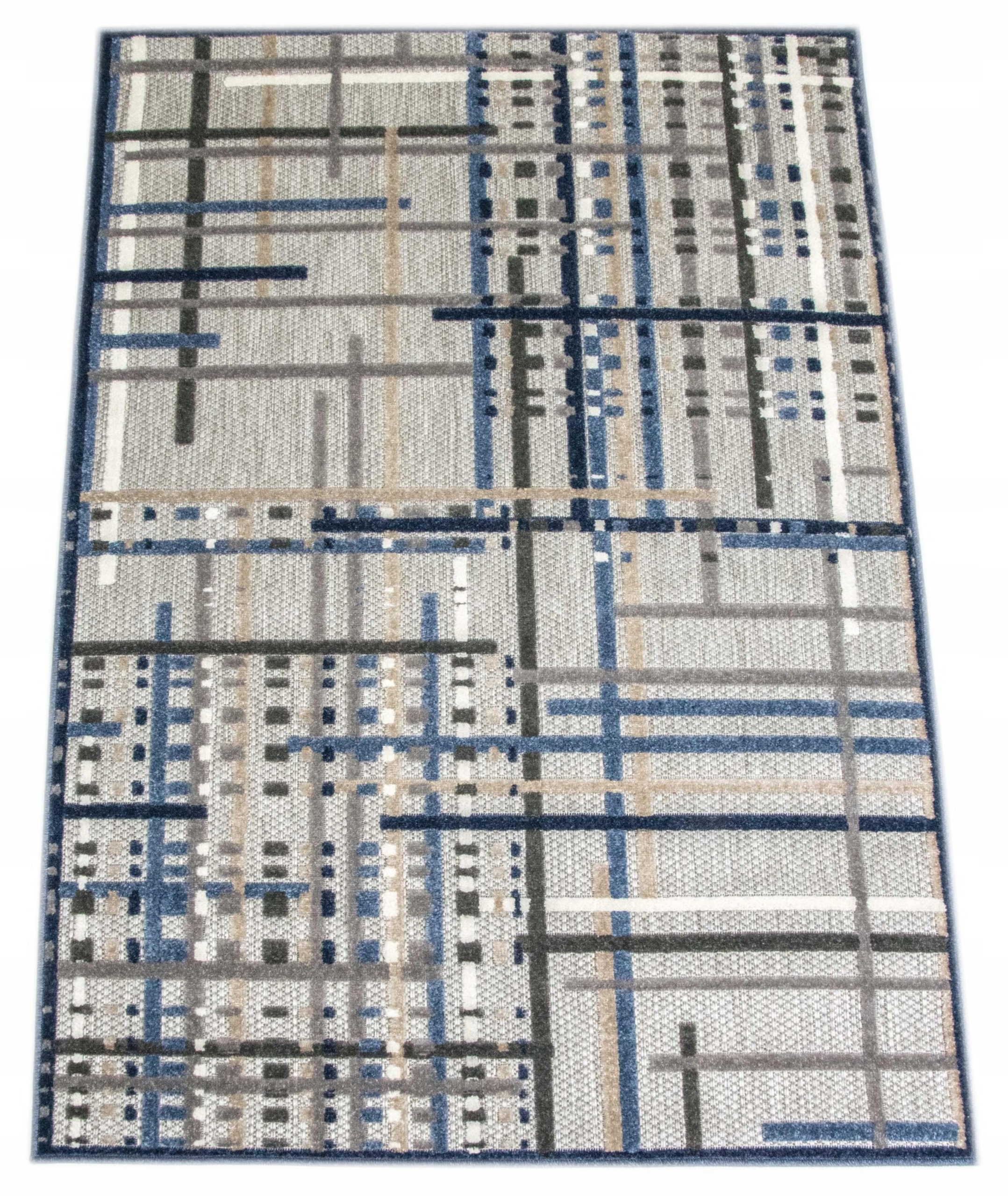 Dywan Etno 120x170 Ratan Style SZARY GRANAT KRESKI
