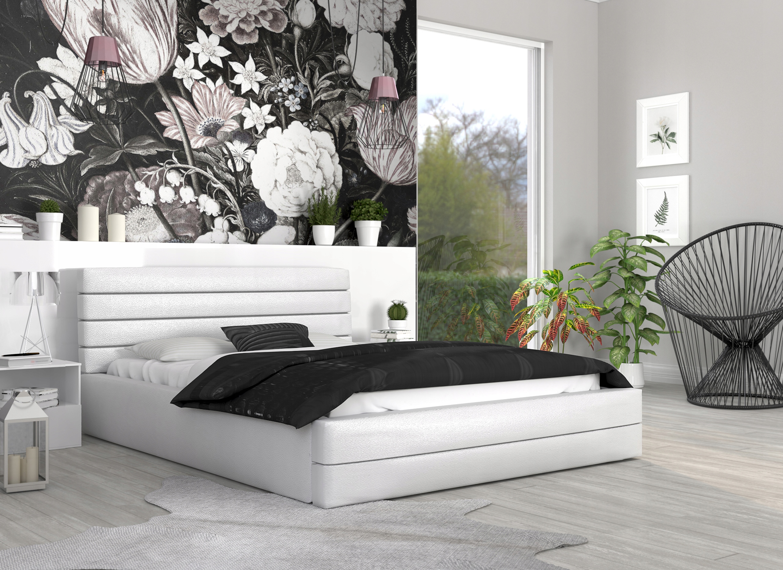 Postel 140x200 čalouněný rošt matrace Topaz