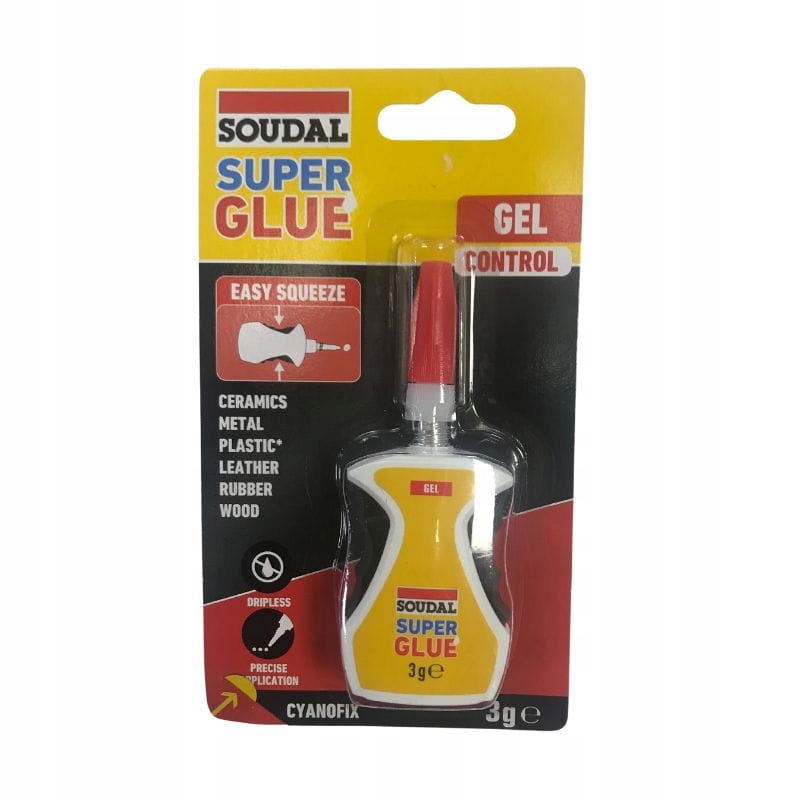Soudal Superszybki klej cyjanoakrylowy Glue Gel Control 3G