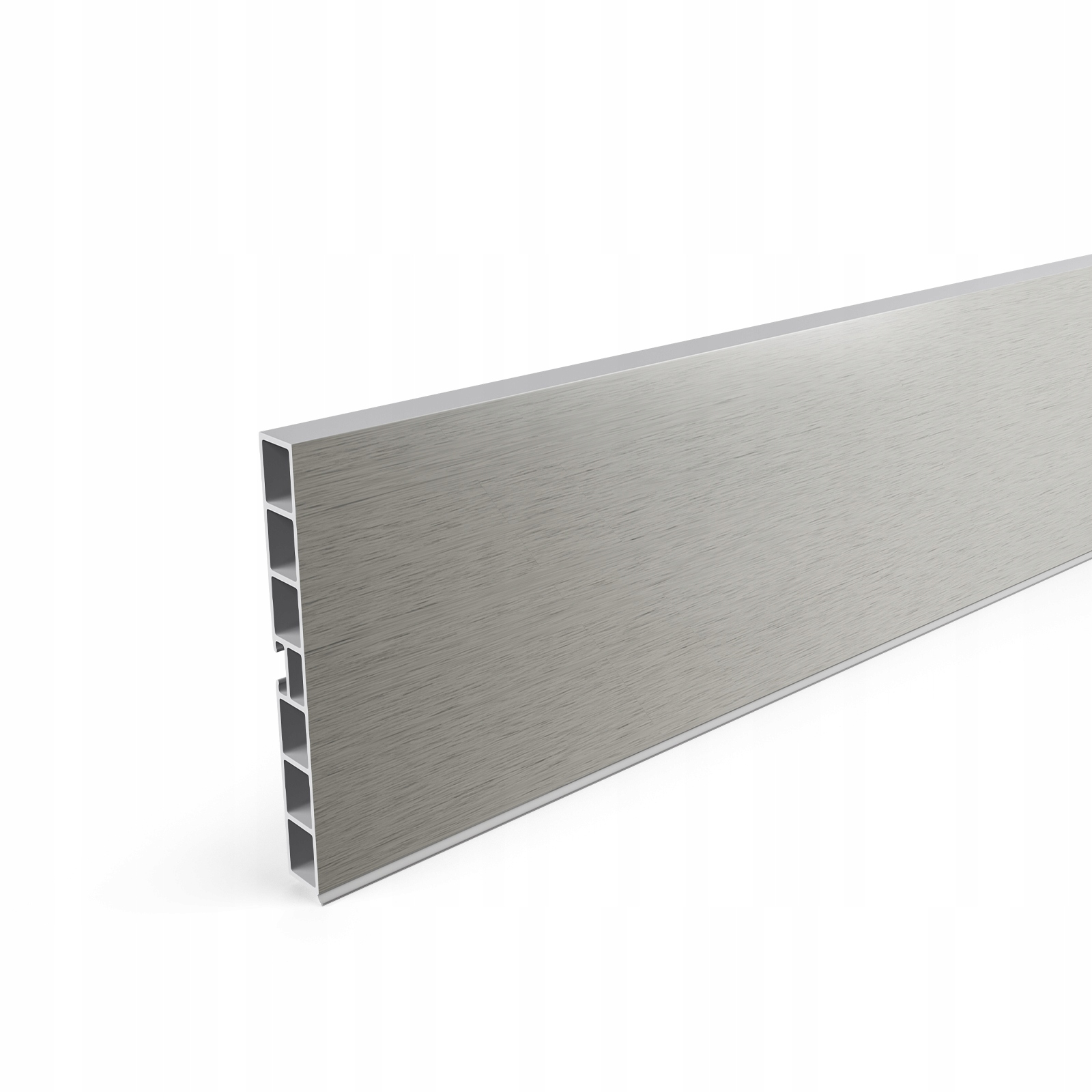 Cokół Meblowy Maskujący Kuchenny Pcv Listwa 150mm Inox 2x1,5m 1 łączniki