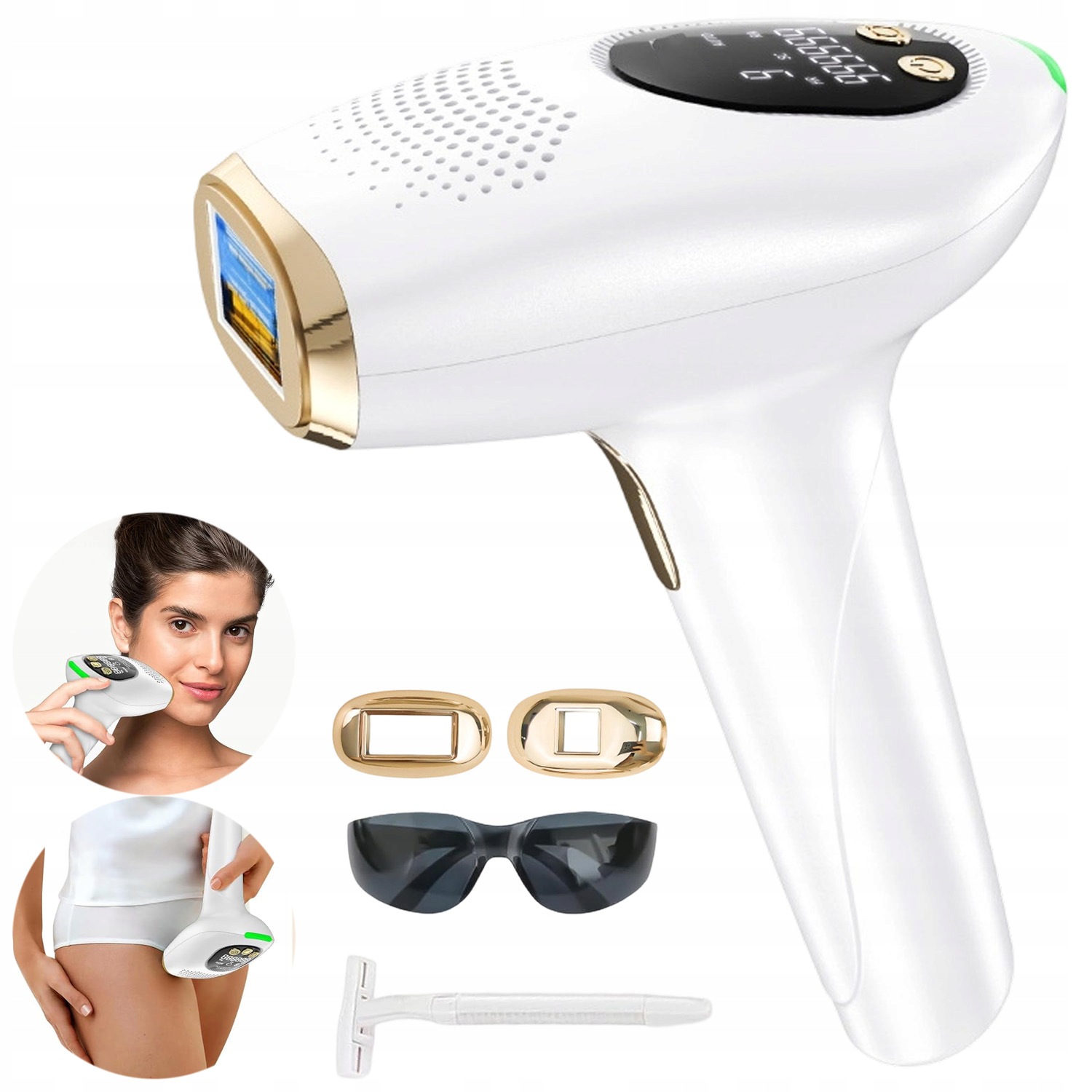 Velký Set Ipl epilátor Ipl Silný Bezbolestný Bikini Na Obličej 48W