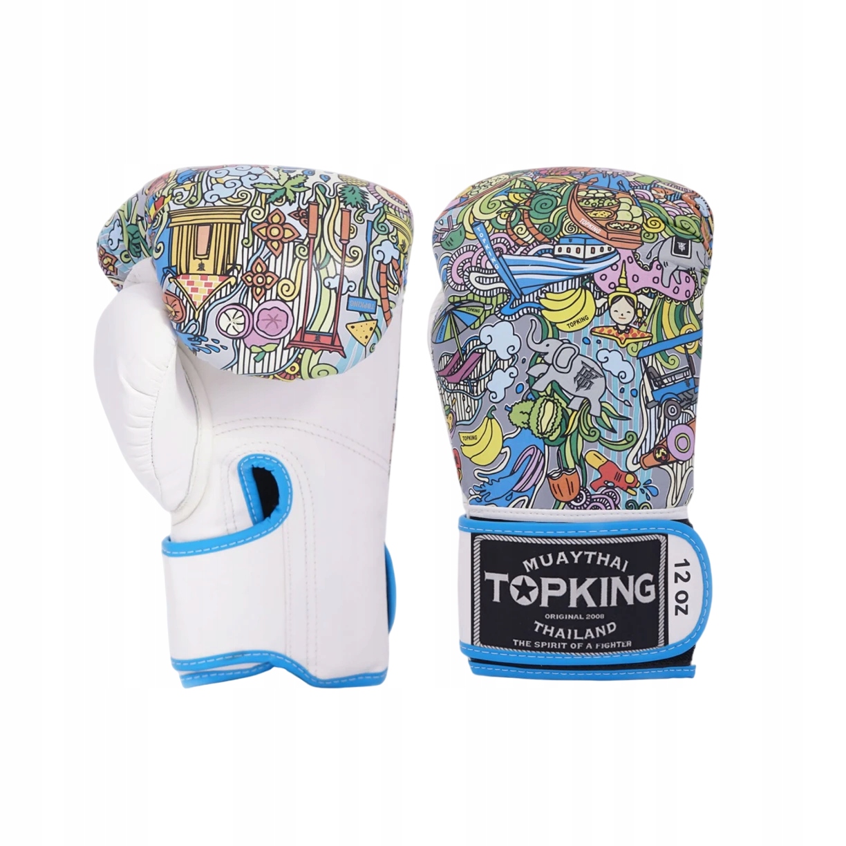Rękawice Bokserskie Muay Thai Top King Culture Thailand Biały 10OZ