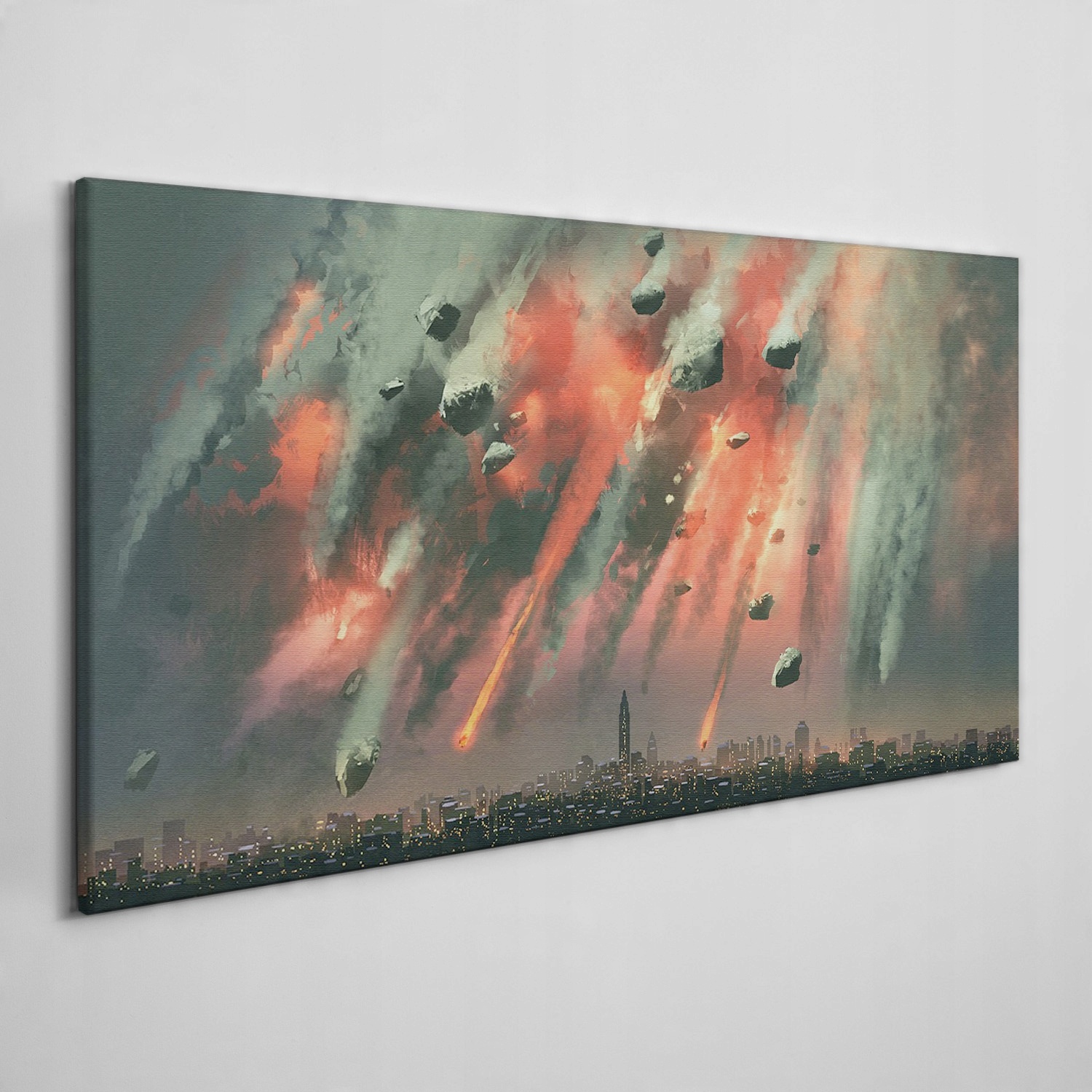 

Obraz na płótnie Meteory miasto noc niebo 120x60