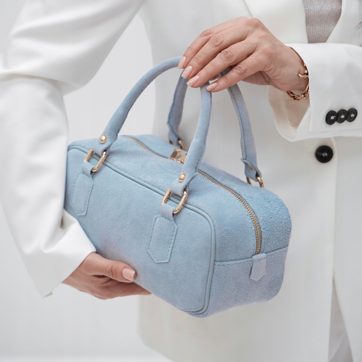 Dámská semišová kabelka Michela-M Modrá