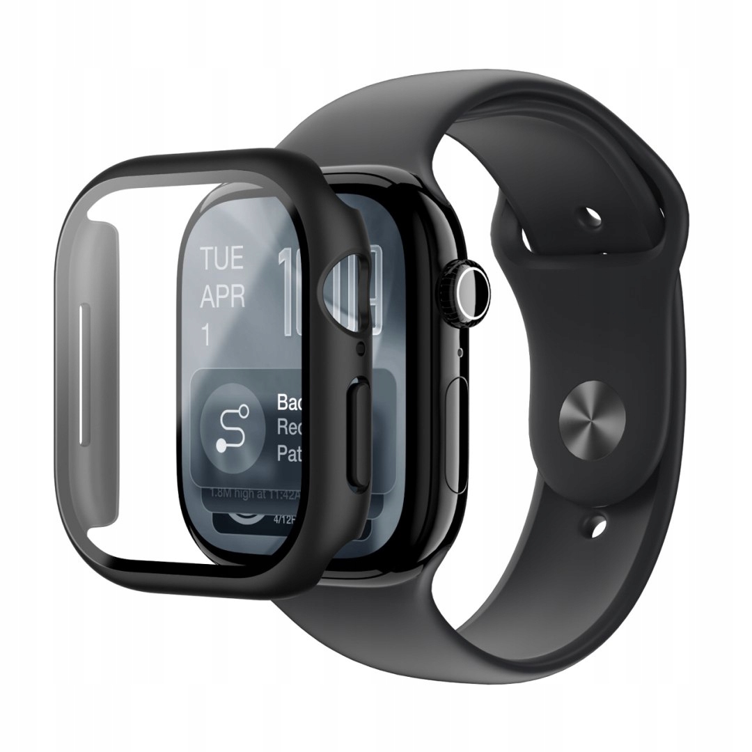 Szkło ochronne z etui na Apple Watch Series 11 46 mm Radix czarne