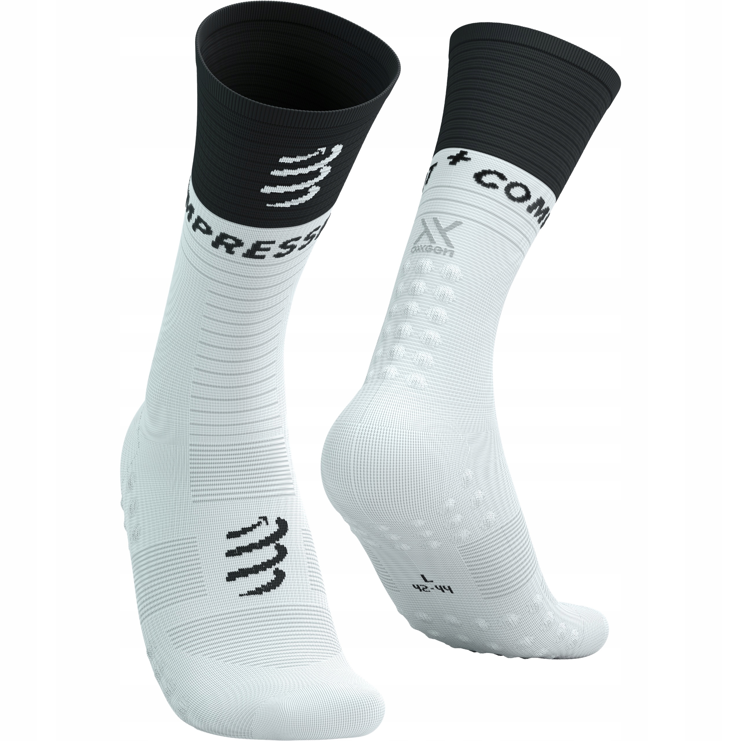 Skarpety Kompresyjne do Biegania Compressport MID Compression V2.0 Białe T4