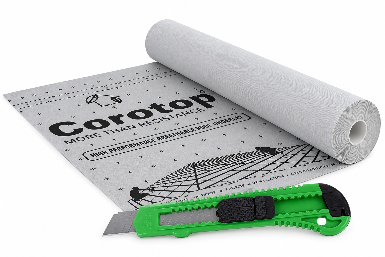Fólie Větroizolační Membrána Na Stěny Wall Corotop Corovin 100 g 22,5 m²