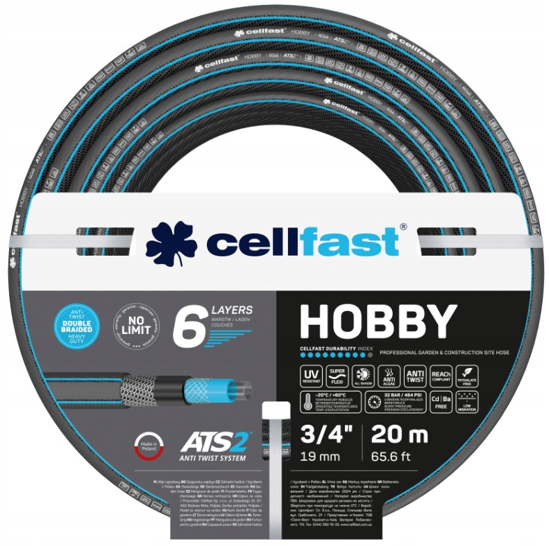 Wąż ogrodowy Cellfast Hobby 3/4" 20 m 16-222