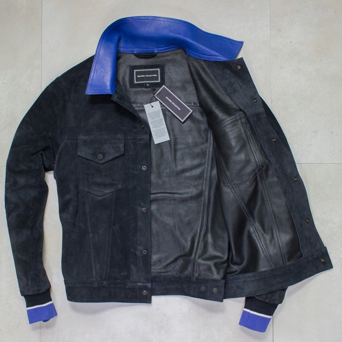 TOMMY HILFIGER COLLECTION TRUCKER SKÓRA ZAMSZ 50