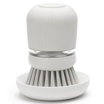 Levně Brabantia Kartáček na mytí nádobí s dávkovačem Světle šedý