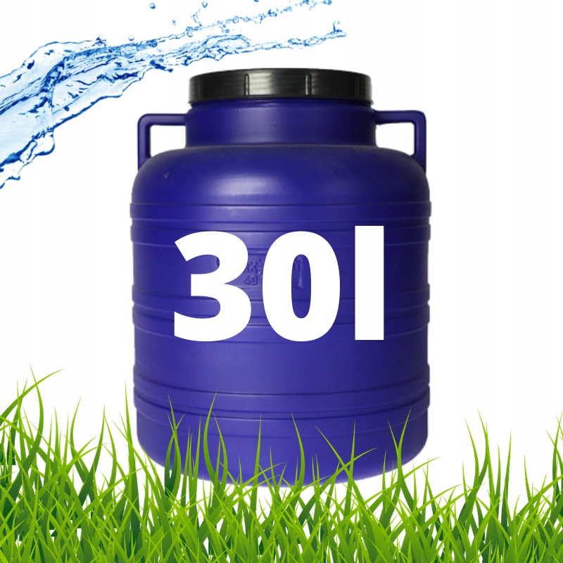 BECZKA PLASTIKOWA 30L DO KISZENIA POJEMNIK NA DESZCZÓWKĘ BECZKA 30L ATEST