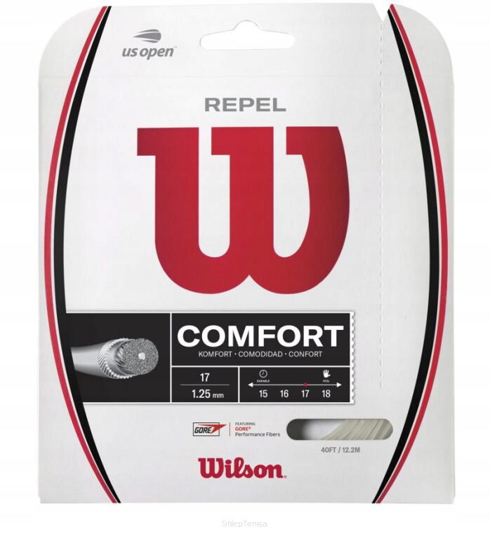 Naciąg tenisowy Wilson Repel (12,2m) 1.25 biały