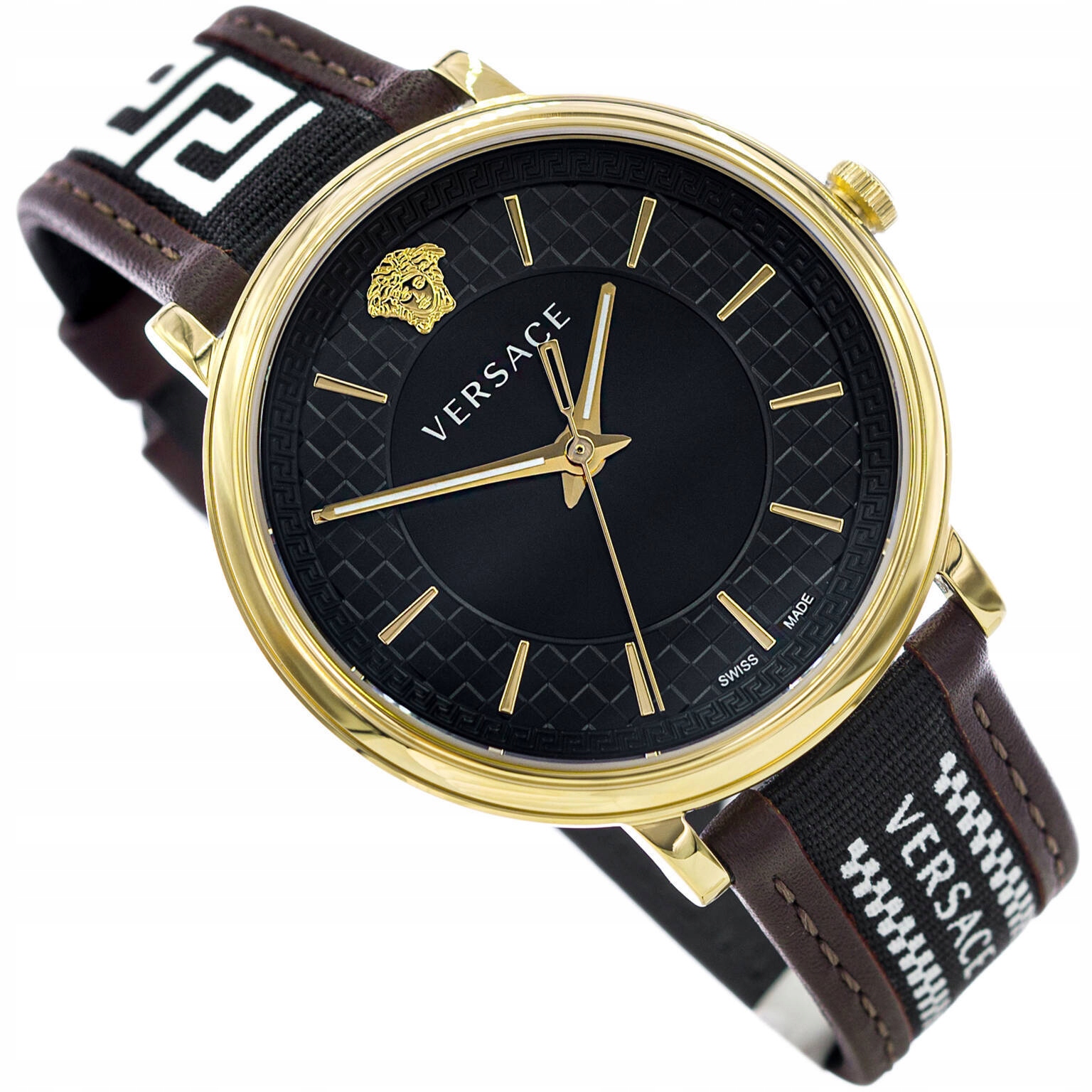 Pánské Hodinky Versace VE5A01721 Hnědé V-circle Módní