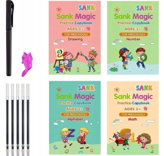 MAGICZNE KSIĄŻECZKI DO NAUKI JĘZYKA PISANIA LICZENIA RYSOWANIA KALIGRAFIA