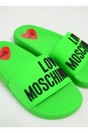 Zelené bazénové nazouváky Love Moschino 37 JA38052G0GI13810
