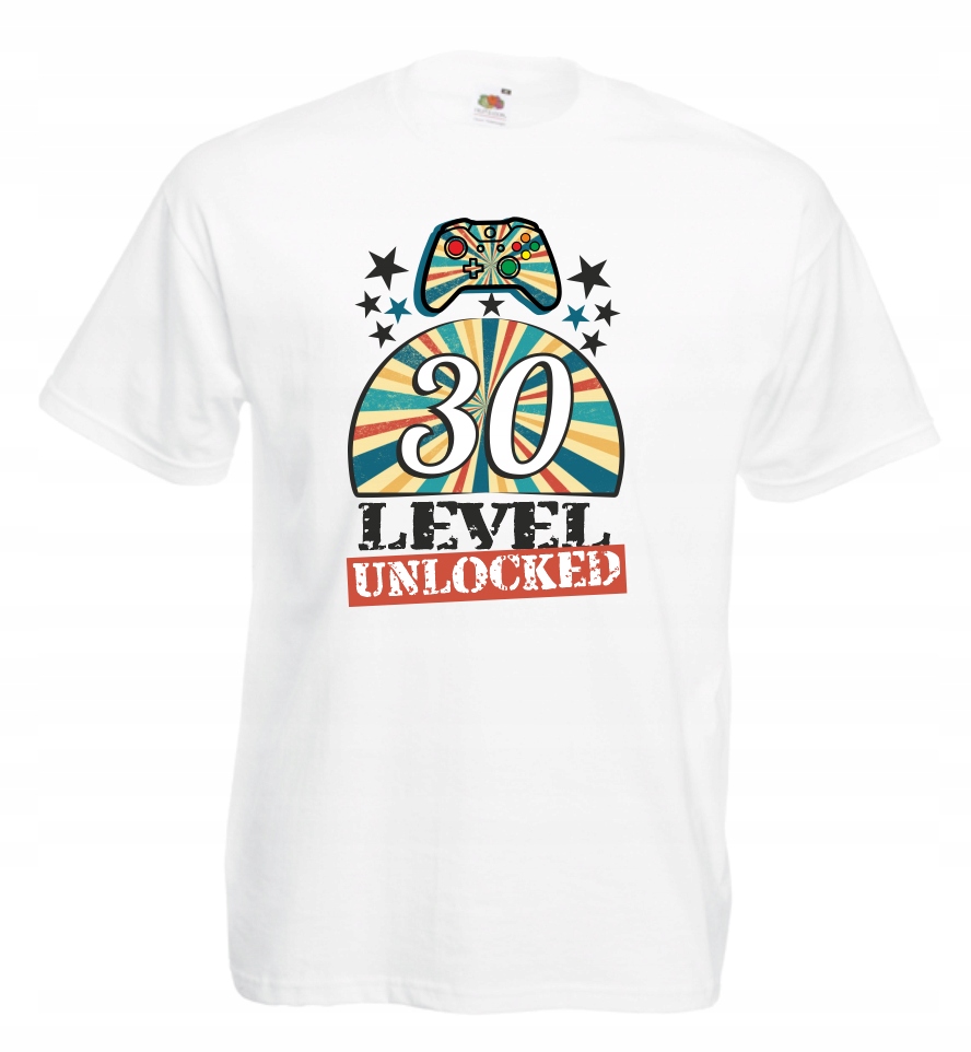 

Koszulka męska Prezent Level 30 Urodziny r XL