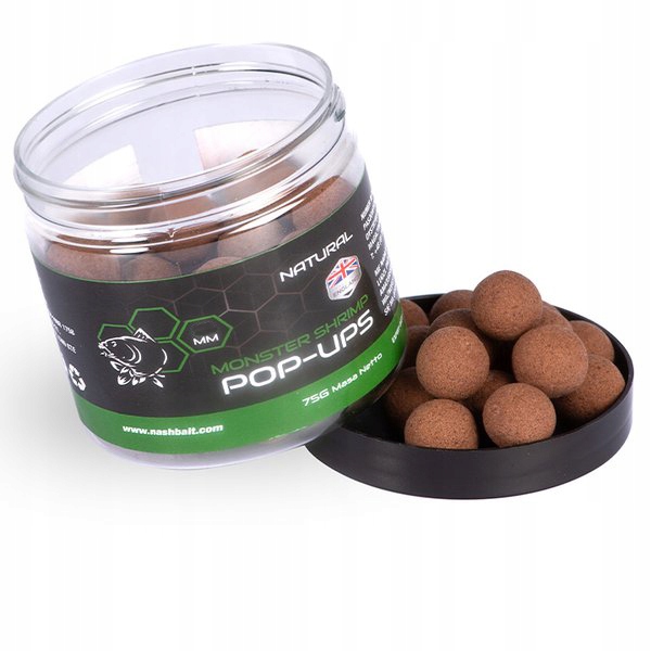 Nash Monster Shrimp Pop Ups Natural 20mm