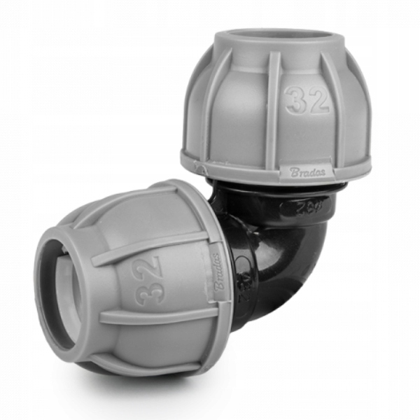 

Kolanko do rur Pe 20mm 90° PN10 Bradas 7254