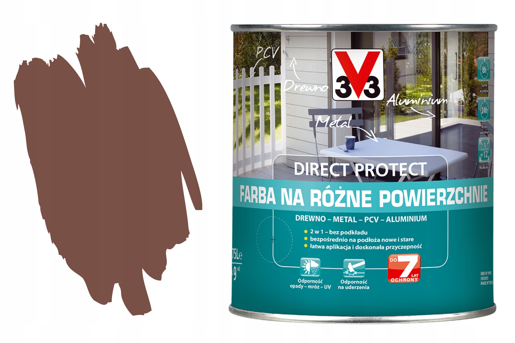 3V3 Farba Rôzne povrchy Direct Bronz Na Kov Drevo Antikorózna hrdza