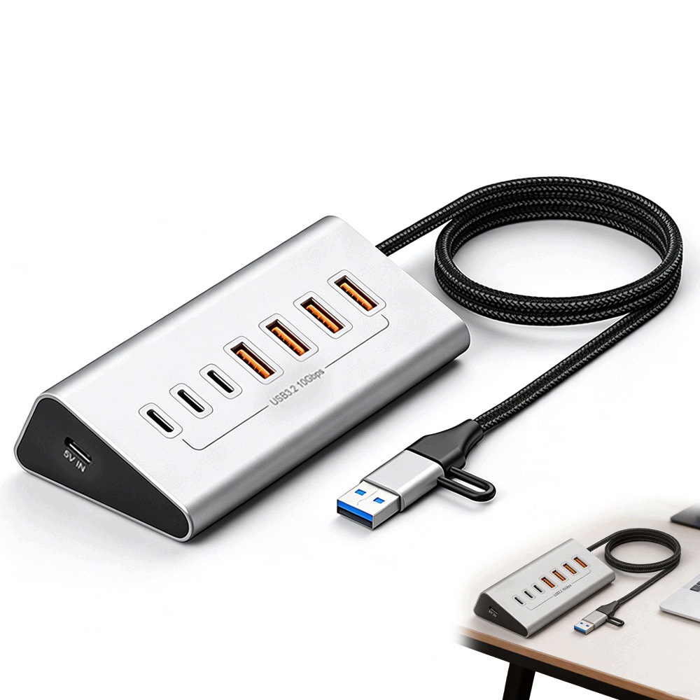 Aktivní Usb Hub 7 Portů Usb 3.2 10 Gb/s Rozdělovač 7v1