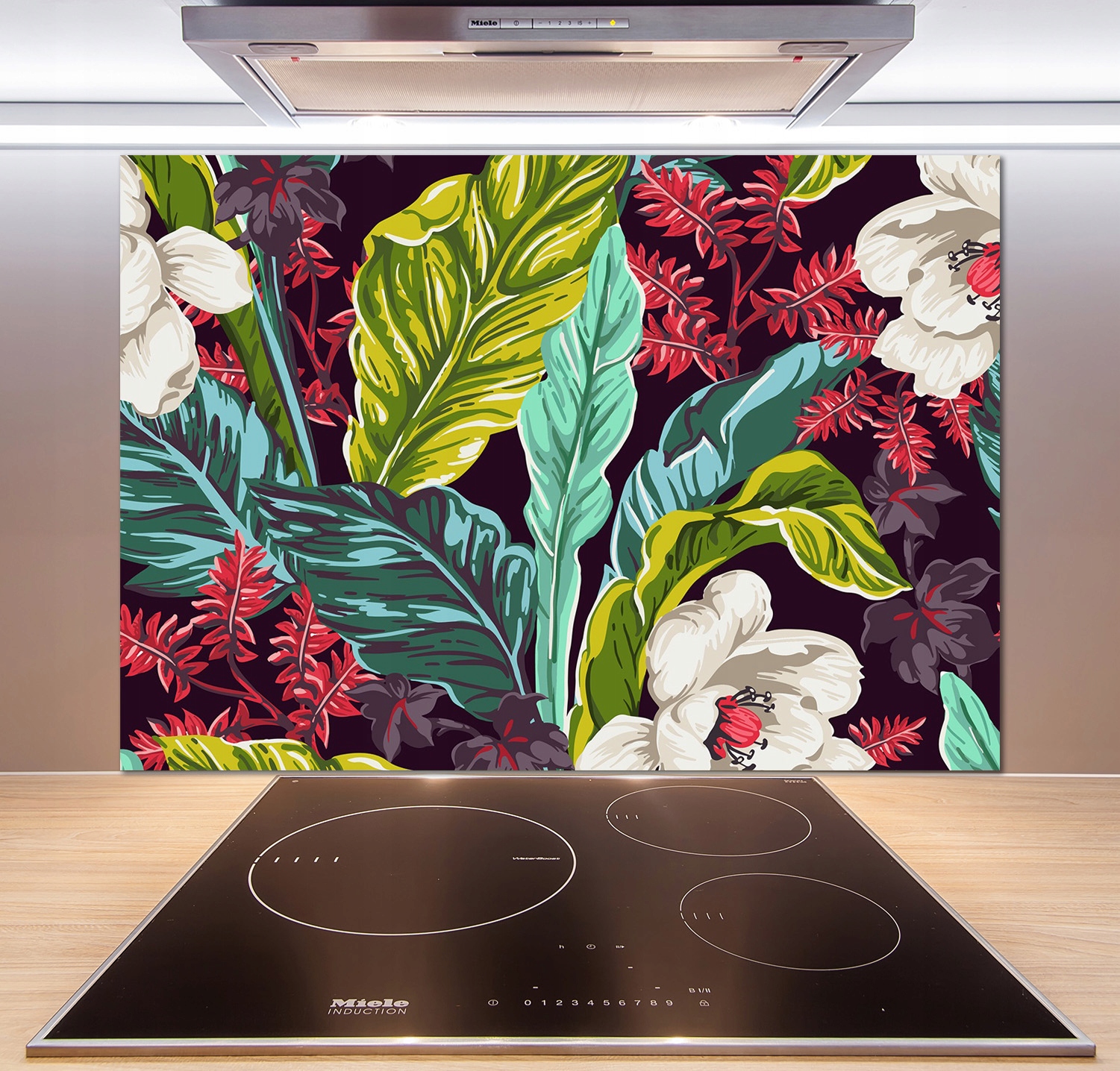 

Panel do kuchni Tropikalne kwiaty 100x70 cm + Klej