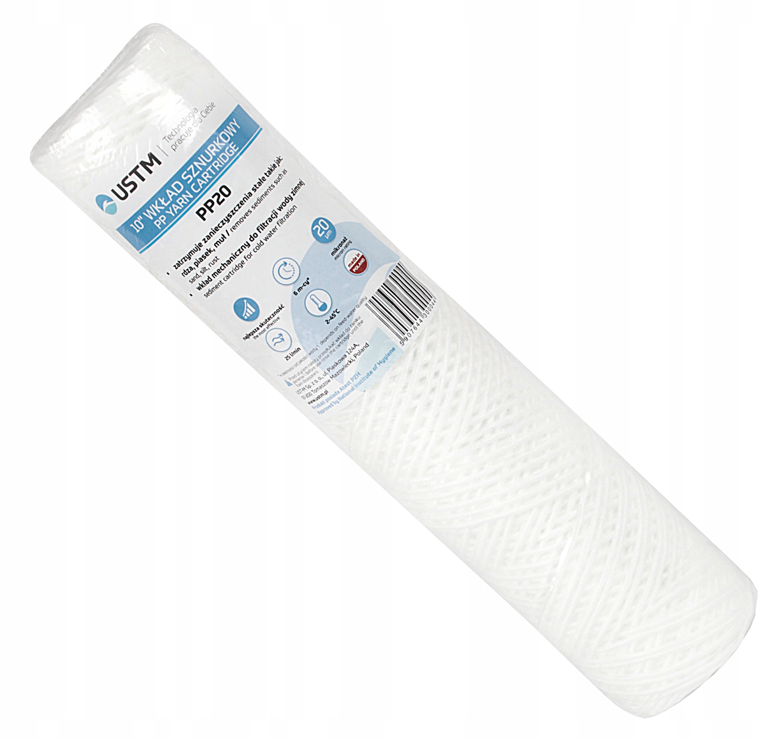 WKŁAD SZNURKOWY 10' 1 MIKRON PP1M FILTR DO WODY EAN (GTIN) 5907644300037