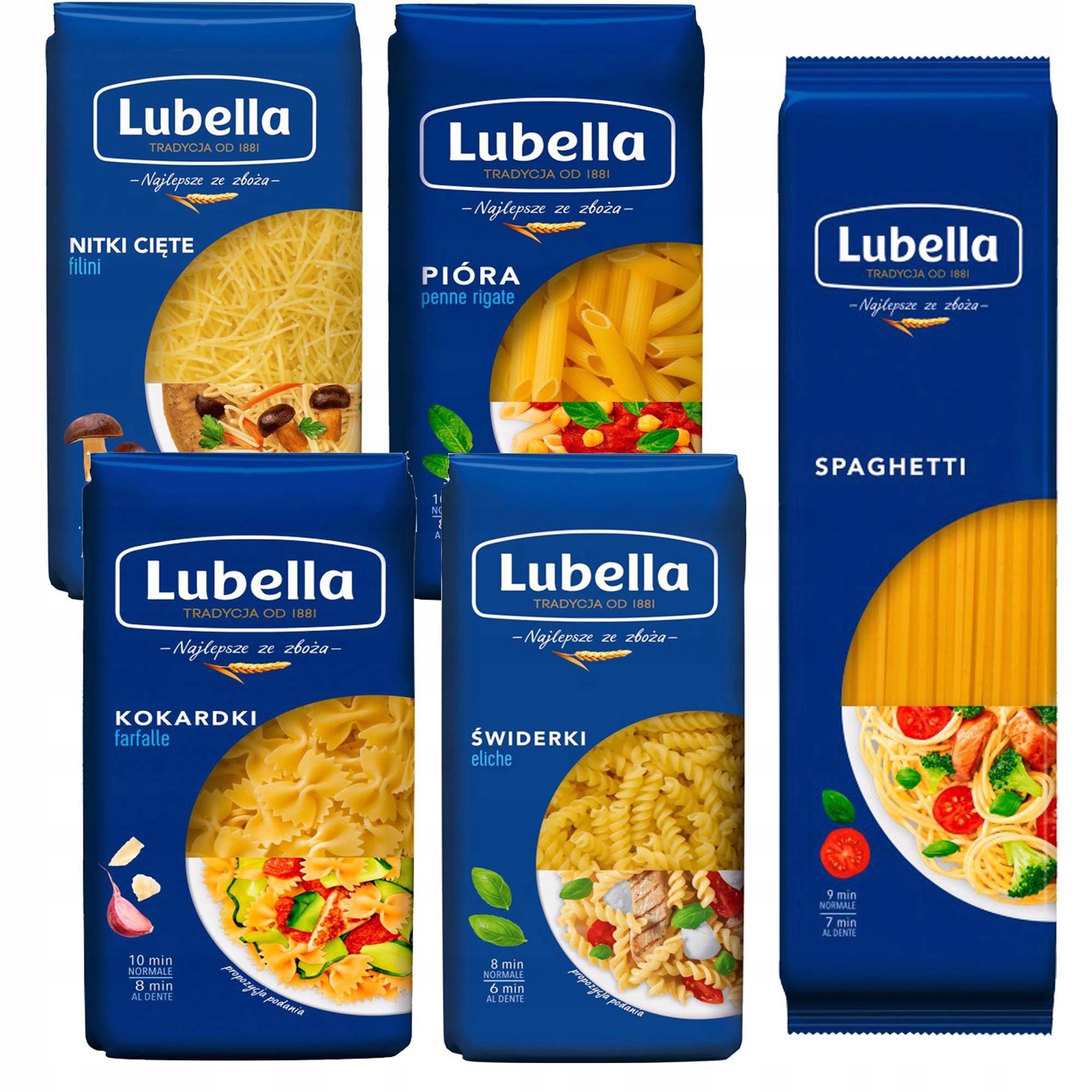 Lubella Mix 5 druhů těstovin 400 g x 5 kusů