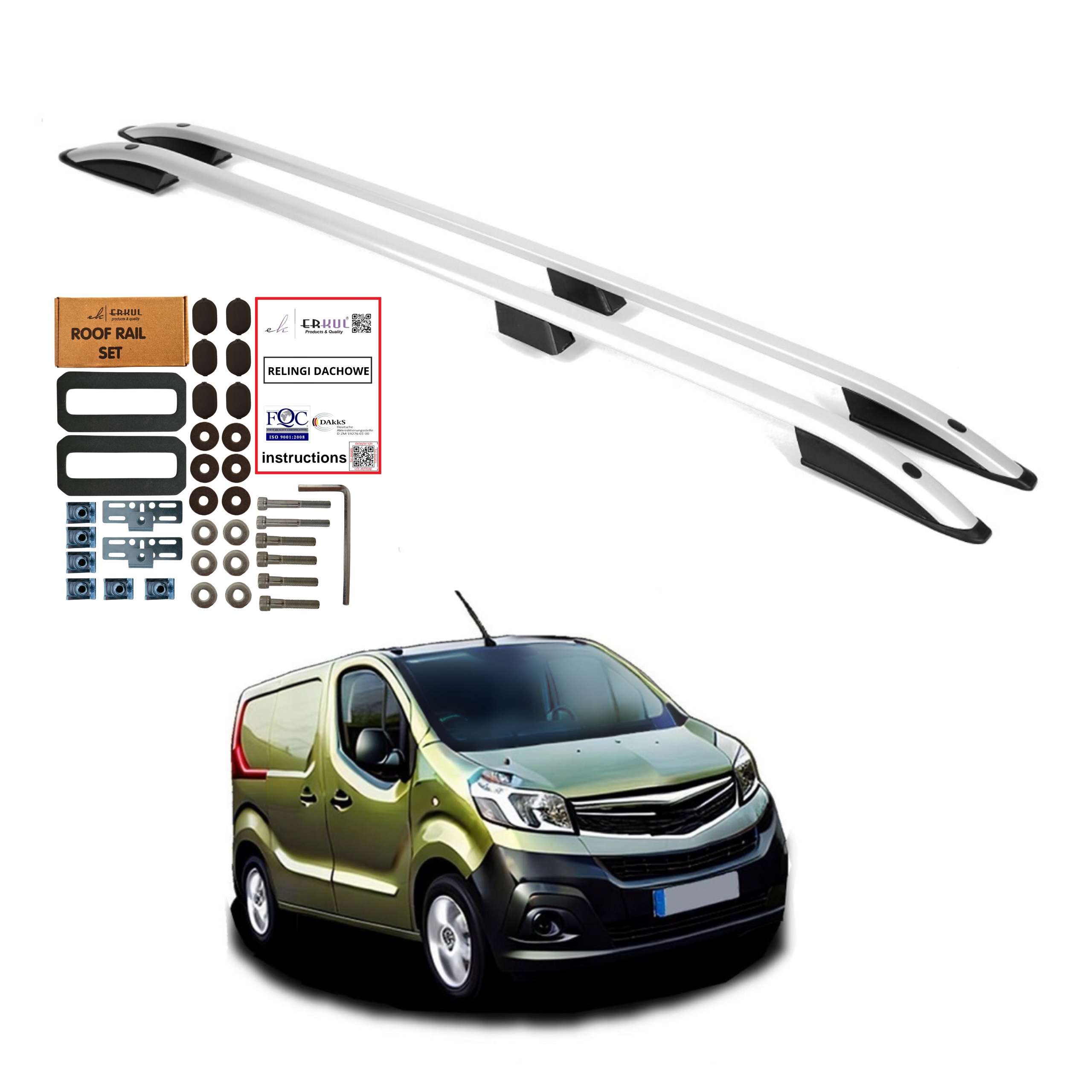 Střešní nosiče Opel Vivaro Renault Trafic Fiat Talento 2014- Short, robustní