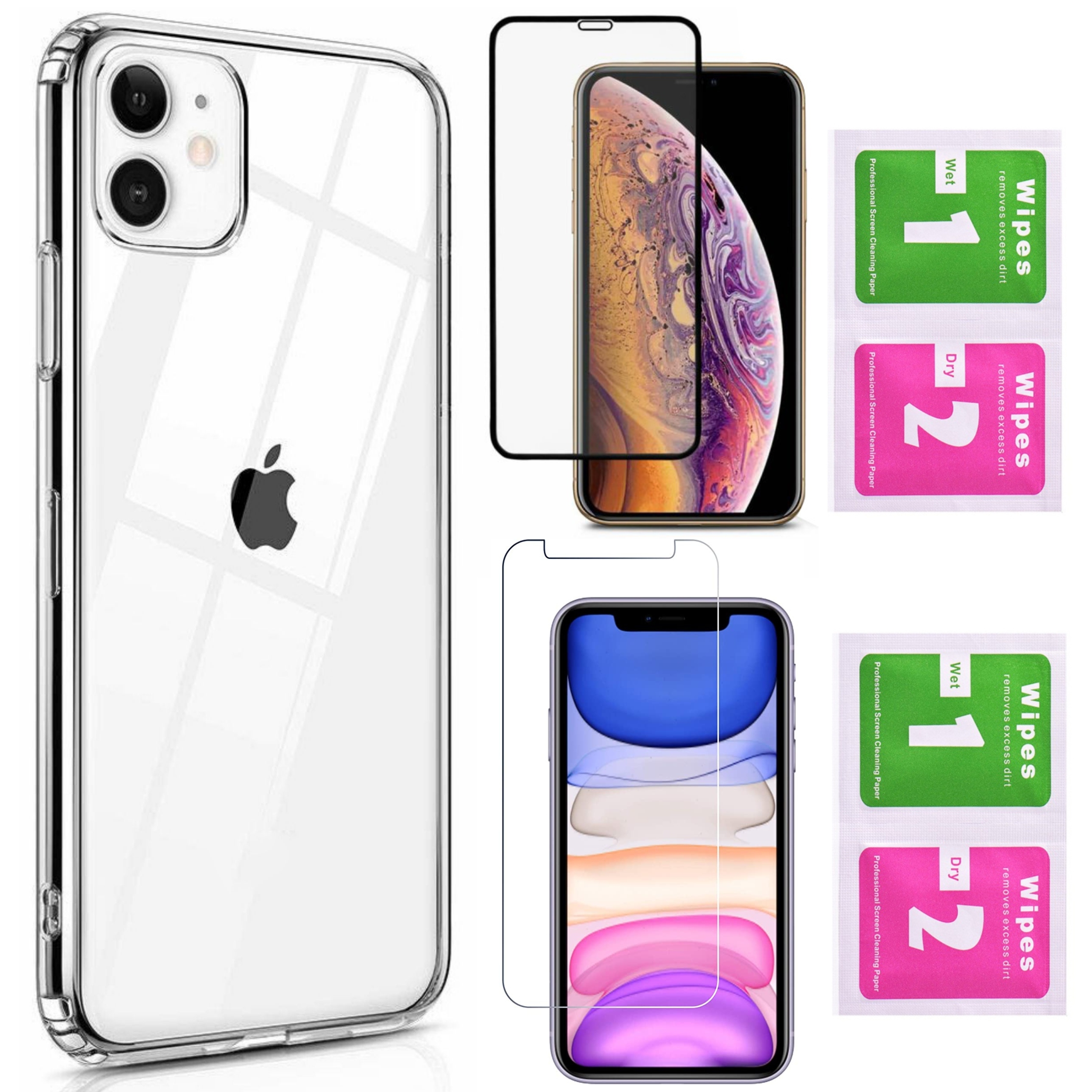 

Etui Przezroczyste Case do iPhone 11 2x Szkło