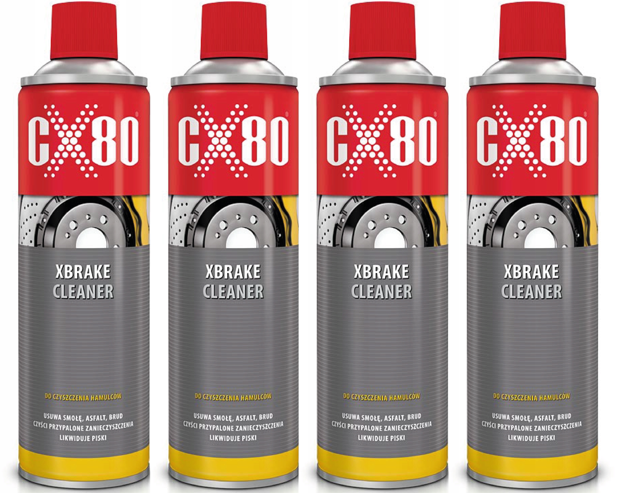Zestaw CX80 Brake Cleaner Zmywacz Do Hamulców 600ML x4