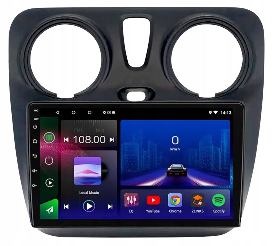 Rádio Gps Android Dacia Logan Sandero 2012-19 Bt Wifi Carplay 4GB 64GB
