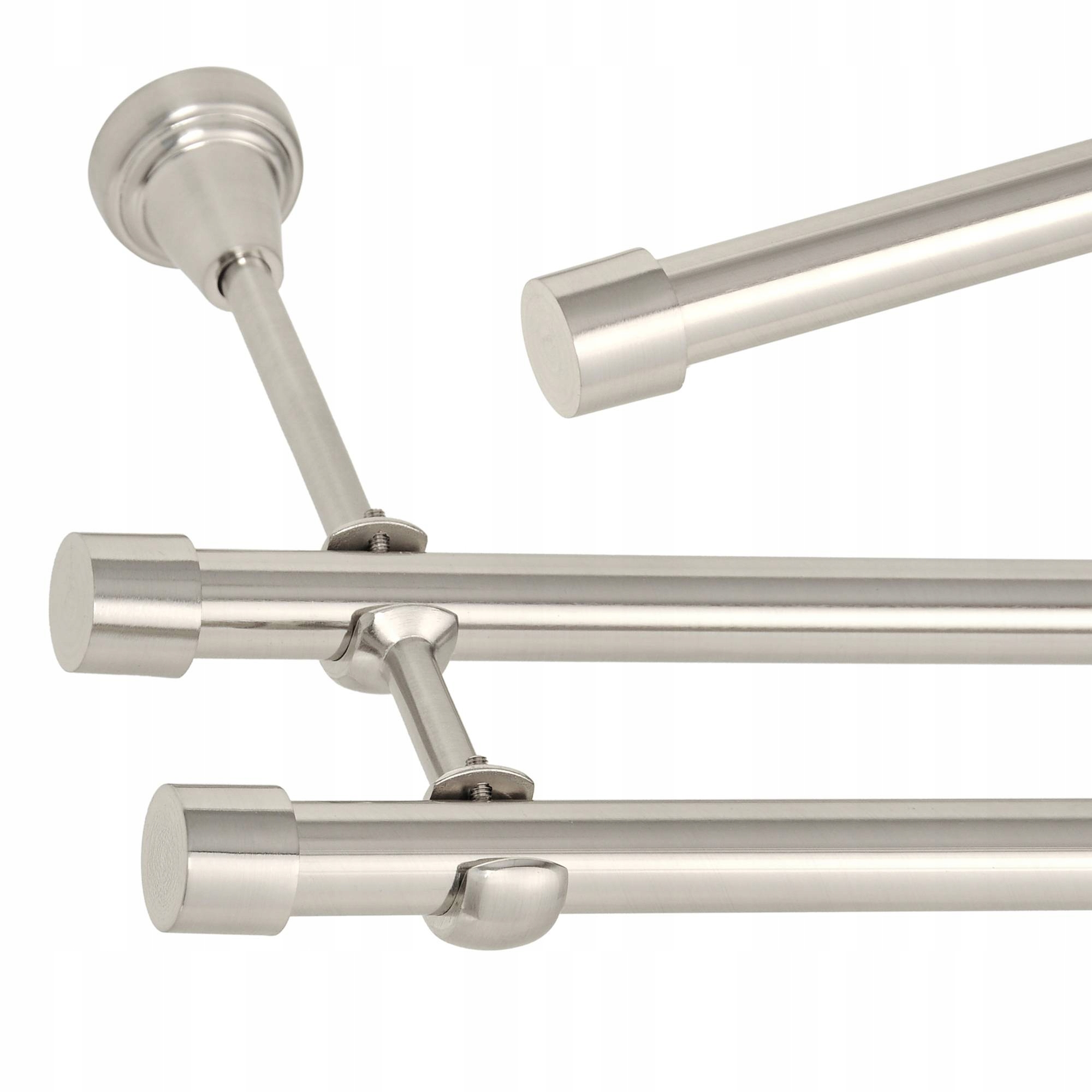 

Karnisz srebrny gotowy 19+19 mm 250 cm