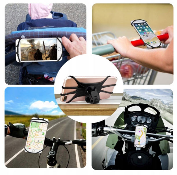 SILIKONOWY UCHWYT ROWEROWY NA TELEFON SMARTFON Kod producenta B822