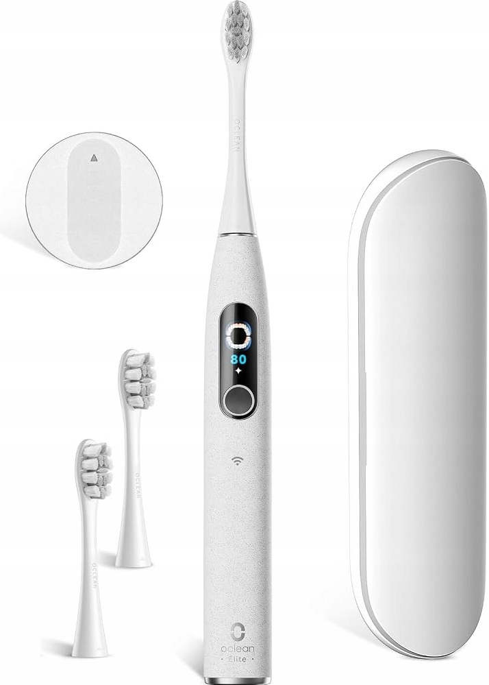 Oclean X Elite Elektryczna szczoteczka do zębów szary 2 końcówki etui