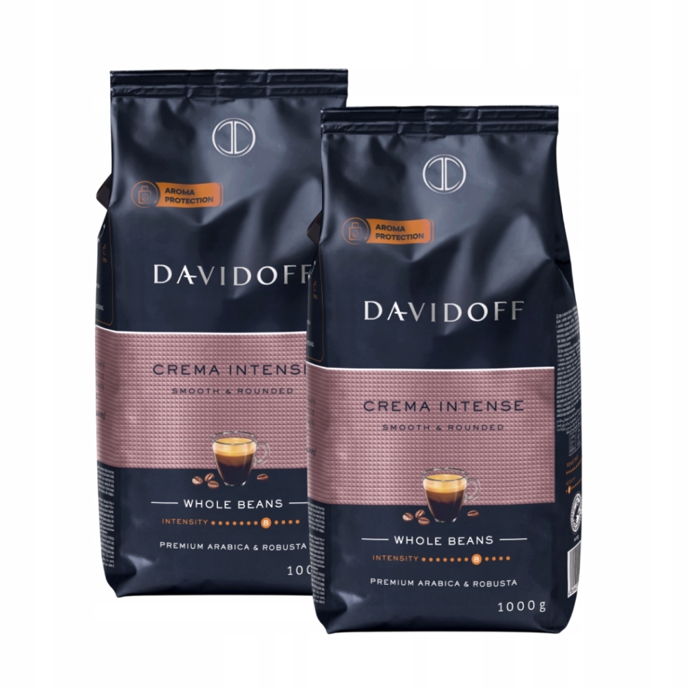 Zestaw 2X Davidoff Crema Intense Kawa Ziarnista 1000G