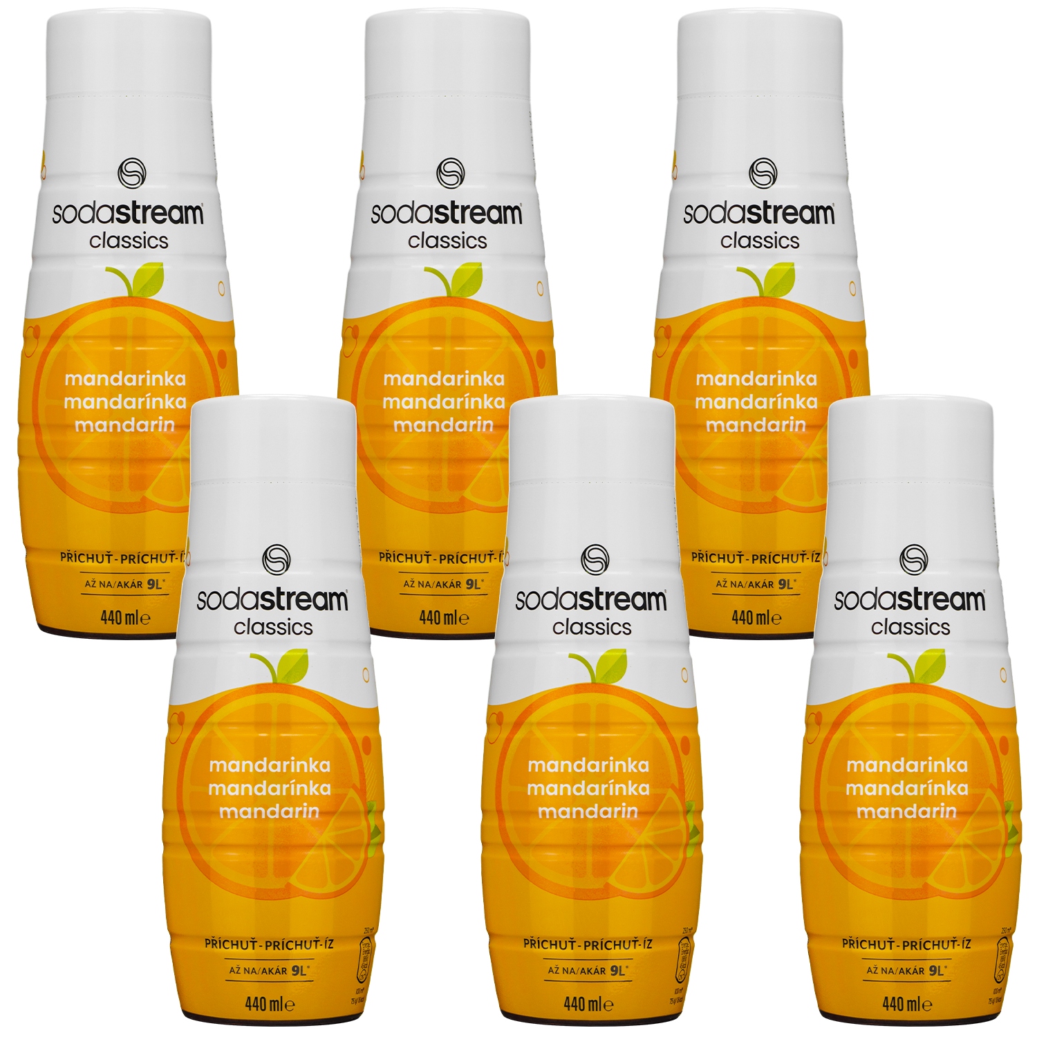 6 x Sirup Do Sodastream Mandarinka Koncentrát Do Saturatoru 440ML 9L Nápoje