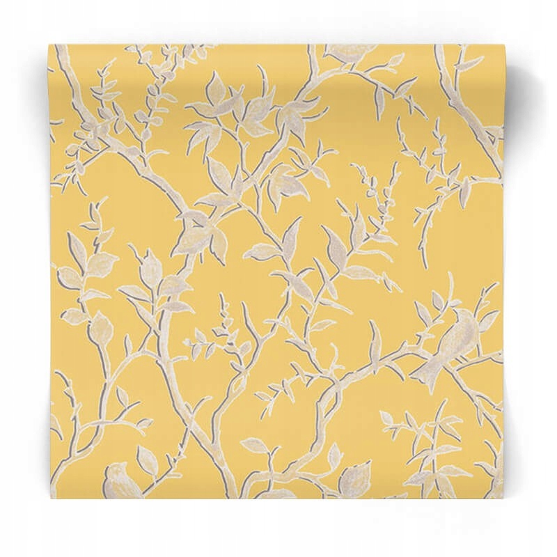 

Tłoczona tapeta żółta do salonu 104124