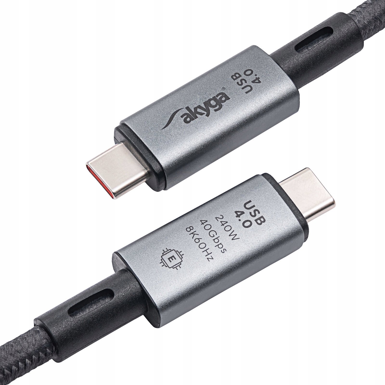AKYGA Kabel USB Akyga AK-USB-45 USB type C (m) / USB type C (m) ver. 4.0 240W 40Gb/s 1m — 3