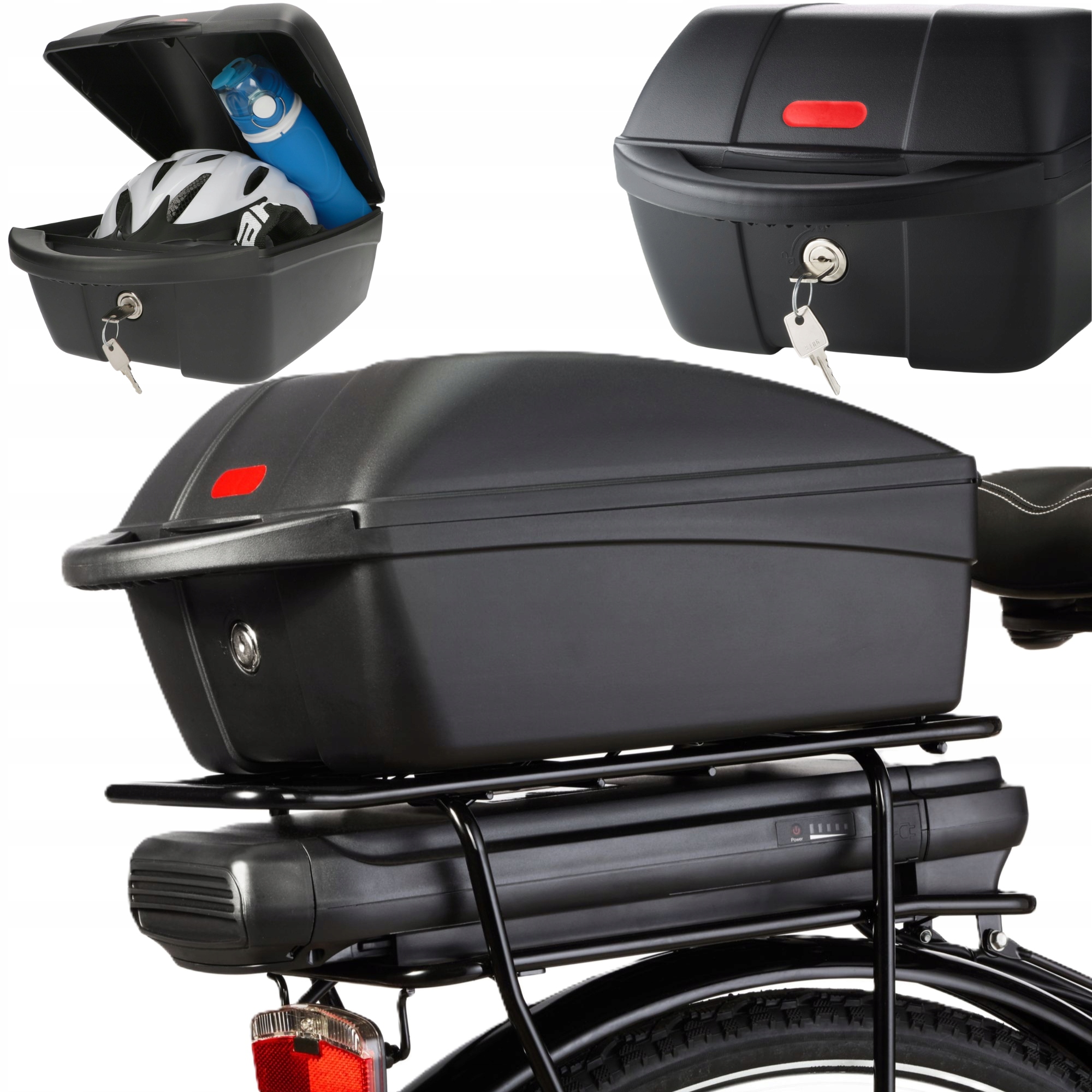 Kufer Rowerowy na Bagażnik Rowerowy Kufer na Rower 11L Zamykany Fischer